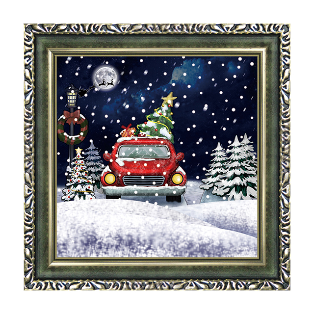 (WP038CR-GJG) Plaque Maker Specializing in Christmas Wall Art with Light and Music for your Family