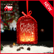 Personalized Glass Christmas Arch Holiday Ornament with LED Light