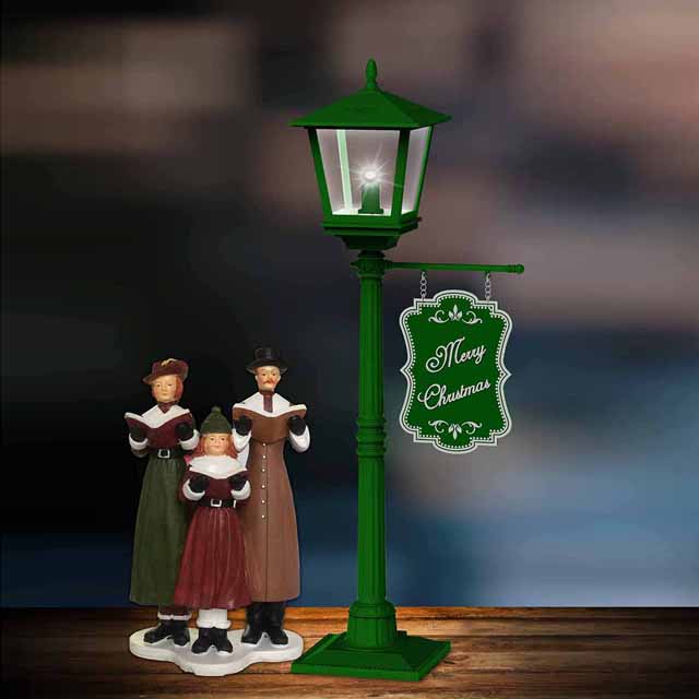 mini street lamp post lamp with choir led light