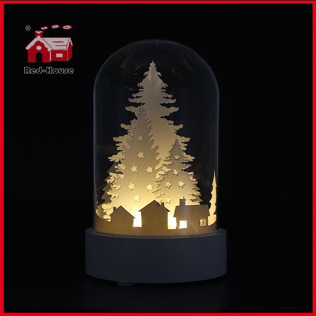 Glass Dome with Base Glass Made LED Decoration Glass Balloon Decoration Glass Giftware