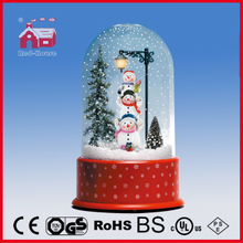 (P23036-3S1) Colorful Snowmen Family Christmas Gift with Round Top Case
