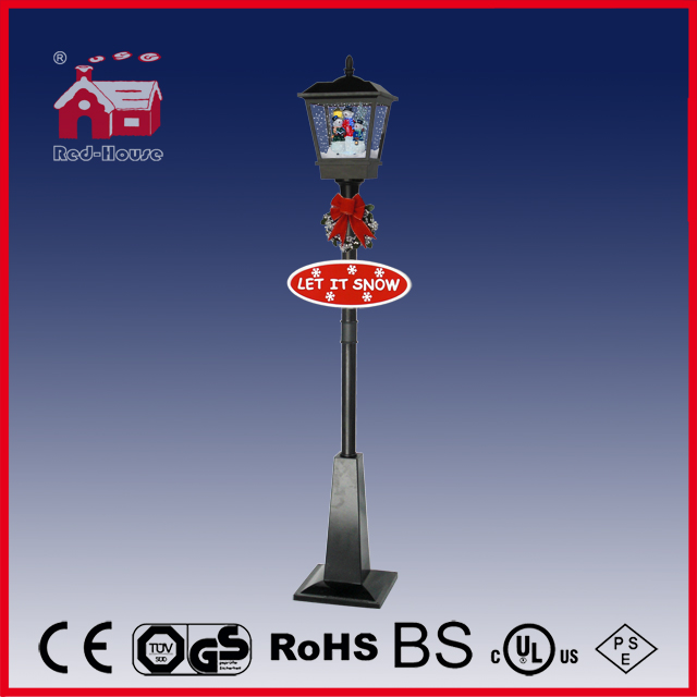 (LV180-3S2-HH) Black LED Street Light for Christmas Decoration with Snowmen Family