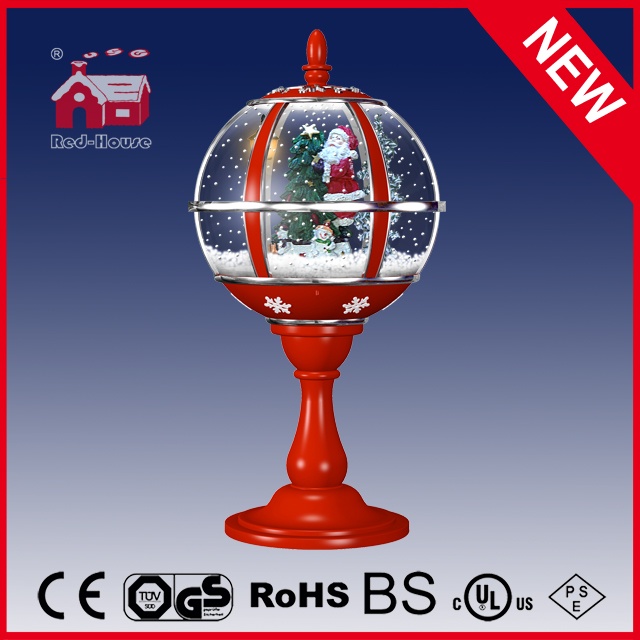(LT30059B-RS10) Christmas Tree and Santa Claus Decoration Tabletop Lamp with Lace