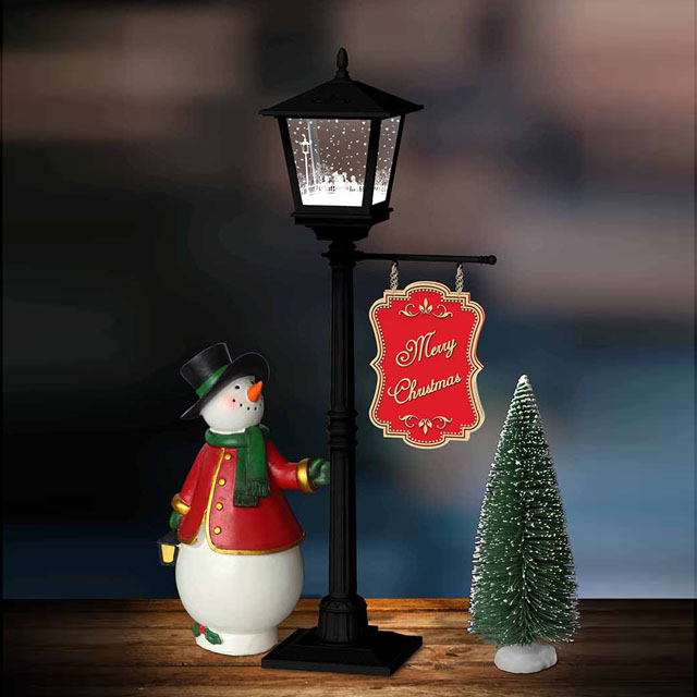 Merry Christmas To You!Cute Desk Lamp with Falling Snow Wholesale