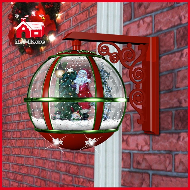 (LW30033B-RG11) Christmas Tree Santa Claus Decoration Wall Lamp with Music