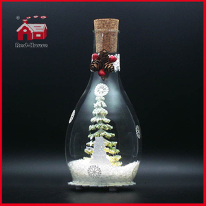 Christmas Day Glass Decoration Bottle Decoration LED Glass Bottle Decoration 