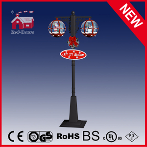 (LV30188DH-RRH11) Classic Red and Black Snowing Street Light for Christmas Decortion