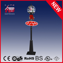 (LV30175D-HSH11) Christmas Vertical Street Lamp with Santa Claus Snowing LED Light