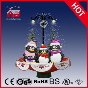 (118030U075-3P-RS) Snowing Christmas Decorations with Umbrella Base