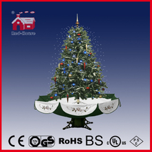 (40110U120-GS) Beautiful Green Christmas Tree with Colorful Ornaments Umbrella Skirt