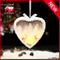 Factory Price White Heart Shape Hanging Glass Ornaments