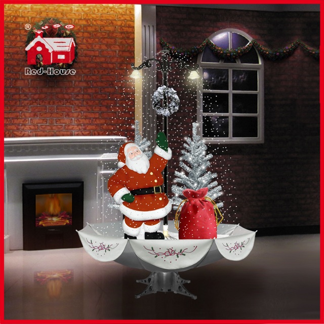 (40110U170-ST3-SS) Snowing Christmas Decorations with Umbrella Base