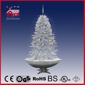 (40110U190-SW) 2.1m White Snowing Christmas Tree Xmas Decoration with Music LED