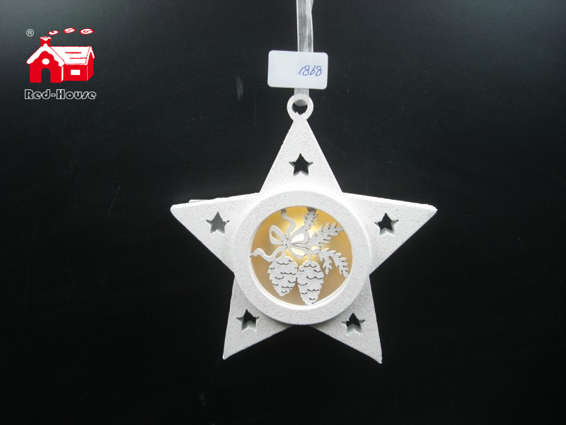 Christmas Decorative Star Shape Hanging Led Light with Nativity Scene Made by Plastic From Christmas Decoration Supplies