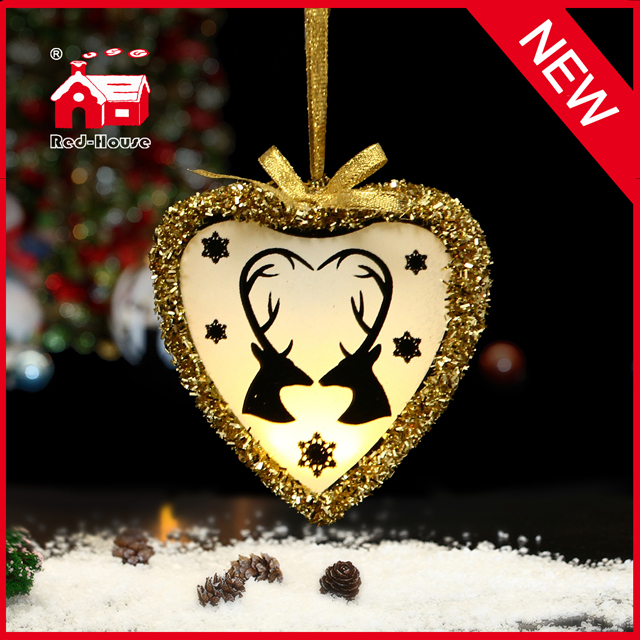 Hanging Glass Craft Gift for Christmas Glass Heart Gifts