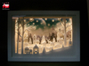 Christmas Decorative Horizontal Rectangle Frame Music Box As Led Home Decoration with Snow Flake Moving And Laser Cut Christmas Scene From Christmas Decoration Supplies