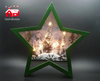 Christmas Decorative Star Frame Music Box As Led Home Decoration with with Atificial Snow And Mini Led Street Light Scene