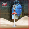 (LV180G-WW) White Street Lamp with LED Lights Snowman Inside Christmas Decoration