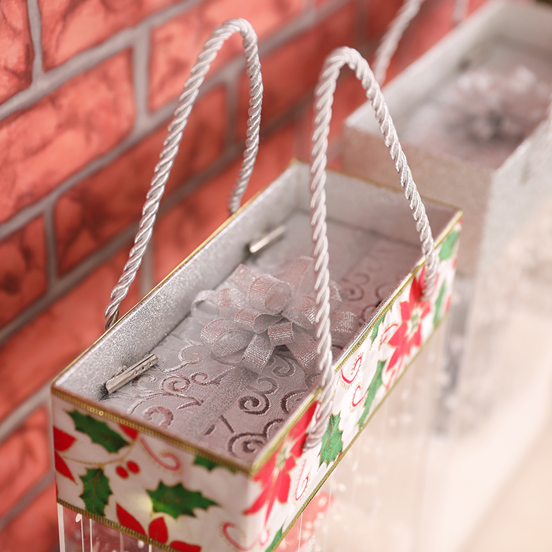 Hot Sale Creative Fashion Handbag Christmas Ornaments Supplier Santa Claus Snow Home Festival Deorations