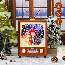 Vintage TV Interior Christmas Decoration Supplies Plastic Custom Snow Lantern