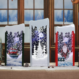 Euopean Style Decorative Candle Wholesale Led Glitter Christmas Lantern 