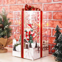  Led Gift Bag Lantern Xmas Gift musical glitter Christmas Snow Globe Lantern