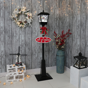 New Design Black Christmas Street Lamp with Snow Flakes