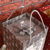 Christmas Gifts Unique Plastic Gift Hand Bag Led Lighted Music Snowing Christmas Lantern 