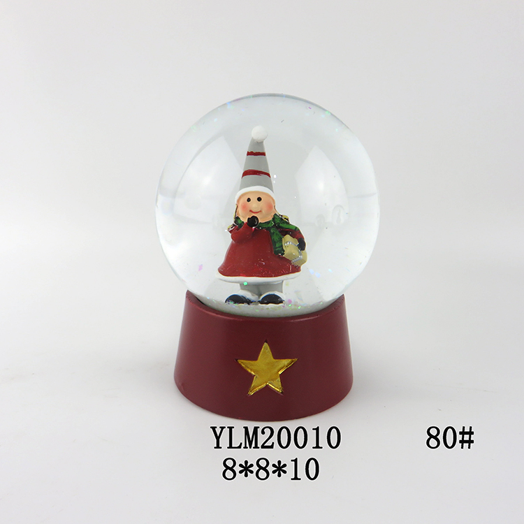 Christmas Water Globe with Resin Base