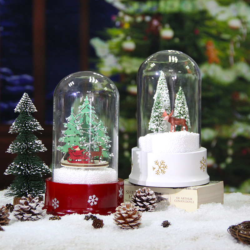 cheap christmas snow dome with lights kids gifts