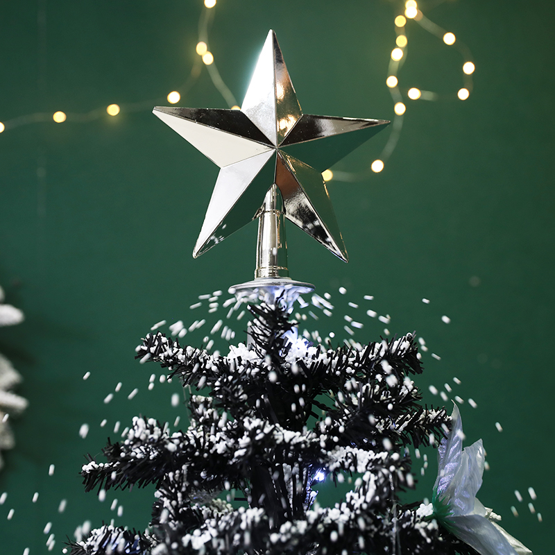 1.9m New Big Black Christmas Tree with Snow for Christmas Indoor Decoration 