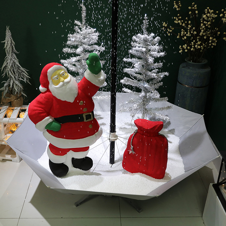 Snowing Christmas Decorations with Umbrella Base