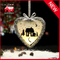 Christmas Hanging Heart Shaped Glass Ornament for Decoration