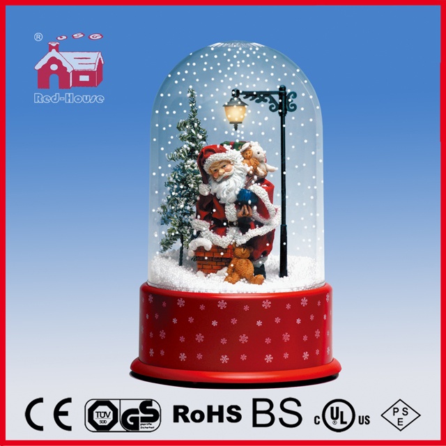 (P23036E) Snowing Scene Santa Claus Decoration for Christmas