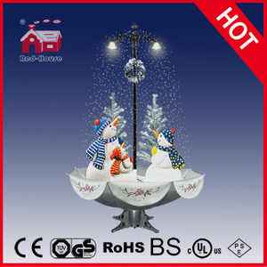 (40110U170-3S-SS) Snowing Christmas Decorations with Umbrella Base