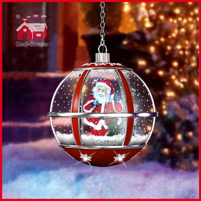 (LH30033D-RS11) Santa Claus Round Ball Shape Hanging LED Lamp for Christmas