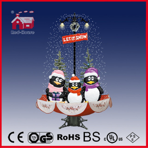 (40110U170-3P-RS) Snowing Christmas Decorations with Umbrella Base