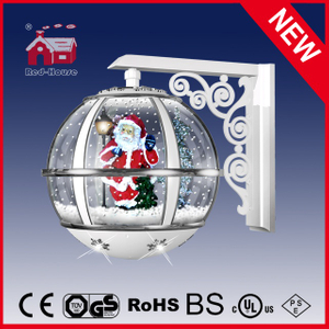 (LW30033D-WS11) Snow Globe White Wall Light with Top Lace and LED Lights