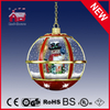(LH30033G-RJ11) Hanging Snowglobe Lamp Snowman Inside with Eight LED Lights