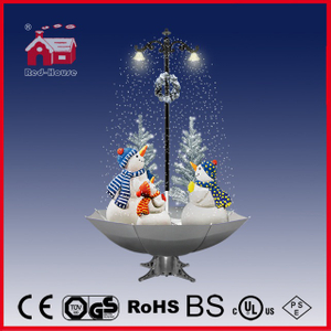 (40110U170-3S-SW) Snowing Christmas Decorations with Umbrella Base