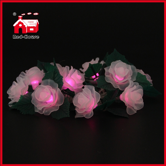 Rose and leaves String Light LED Lights LED Battery Light Christmas Holiday Decoration