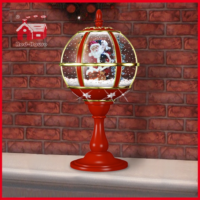 (LT30059E-RJ11) Christmas Tabletop Lamp with Top Lace LED Lights