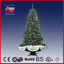 (40110U190-GS) Snowing Christmas Tree with Umbrella Base Beautiful Green Color