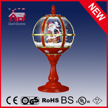 (LT30059E-RJ10) Lace Decoration Red Festival Tabletop Lamp with Santa Claus