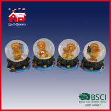 Promotional Gifts Water Globe Christmas Tree Base Cute Little Lion
