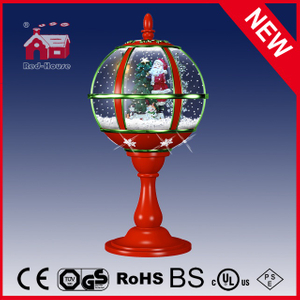 (LT30059B-RG11) Antique Design Snow Globe Tabletop Lamp with LED Lights