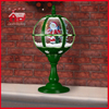 (LT30059D-GG10) Santa Clasu Waving Polyresin Decoration Round Tabletop Lamp