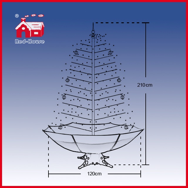 (40110U190-SS) Wholesale Beautiful PVC Snowing Christmas Tree Colorful Ornaments Decoration